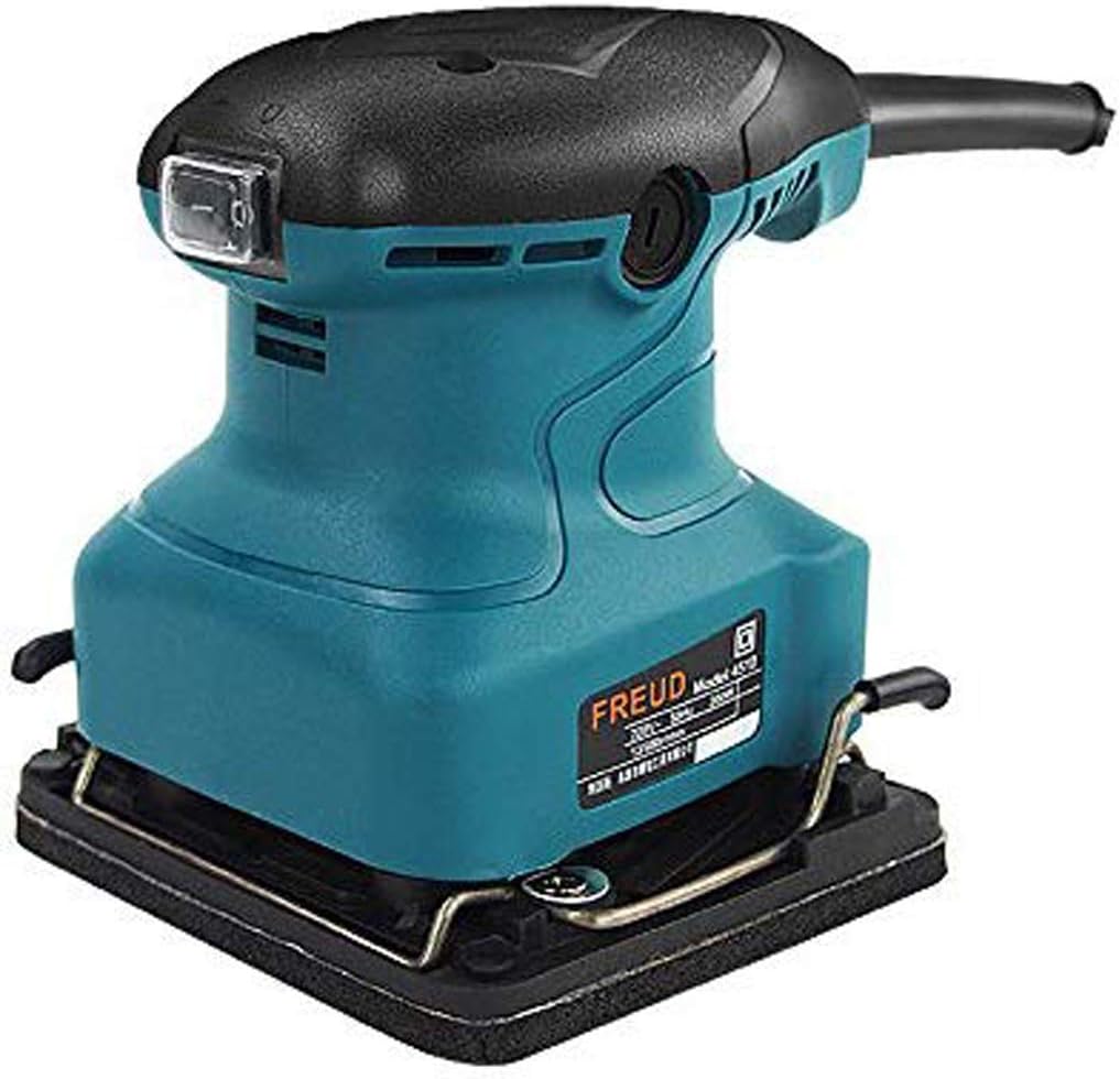 Random Orbit Sander/Polisher Kit 220V 200W 4 Inch Electric Palm Sander Sheet Finishing Mouse Detail Wood Sanding Metal Polishing Machine 13500 RPM with 11Pcs Sandpapers