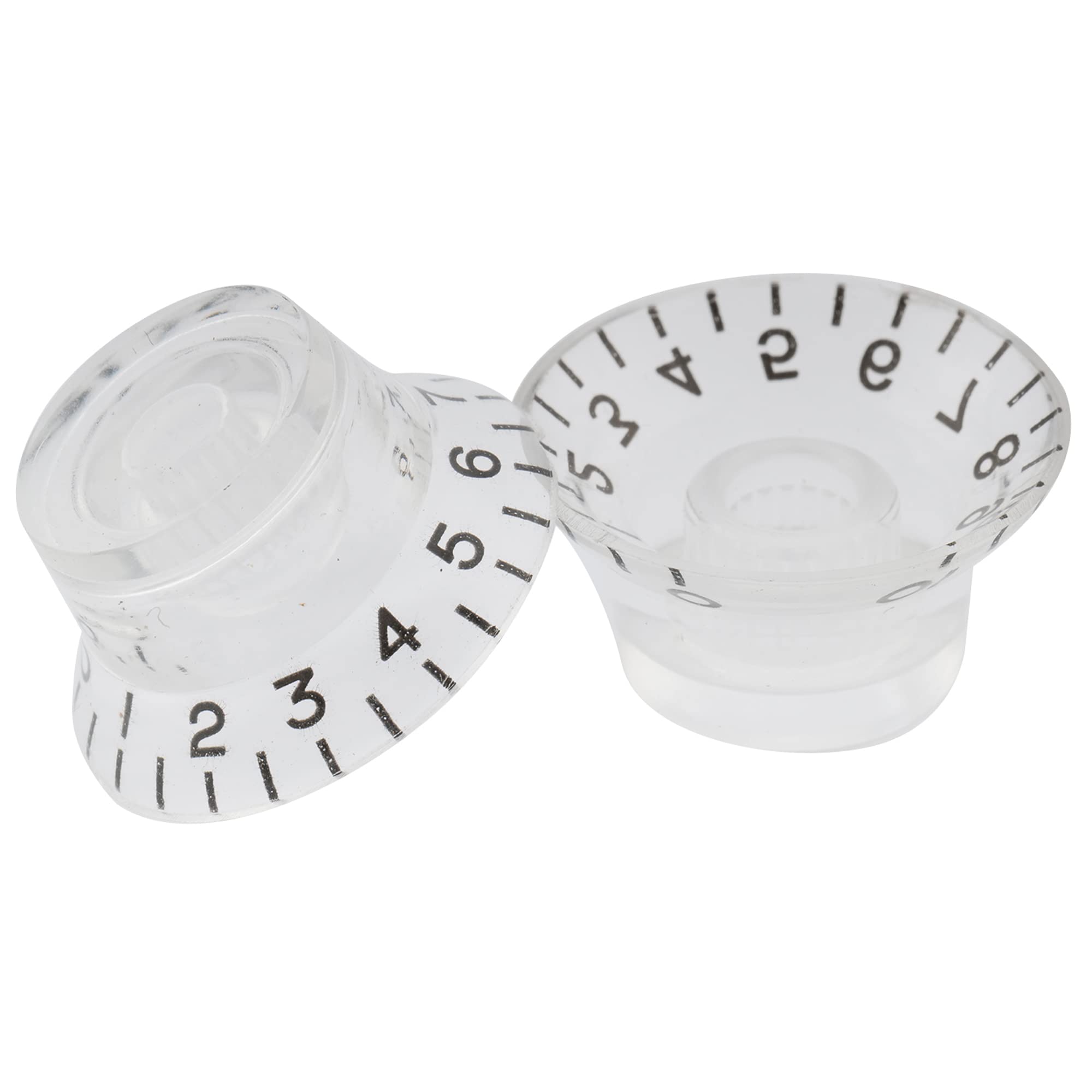 IKN Top Hat Style Volume en Tone Control Knoppen 2T2V met Alumium Top voor SG LP Style Gitaar 18-spline Pot Gekartelde Schacht, Zwart