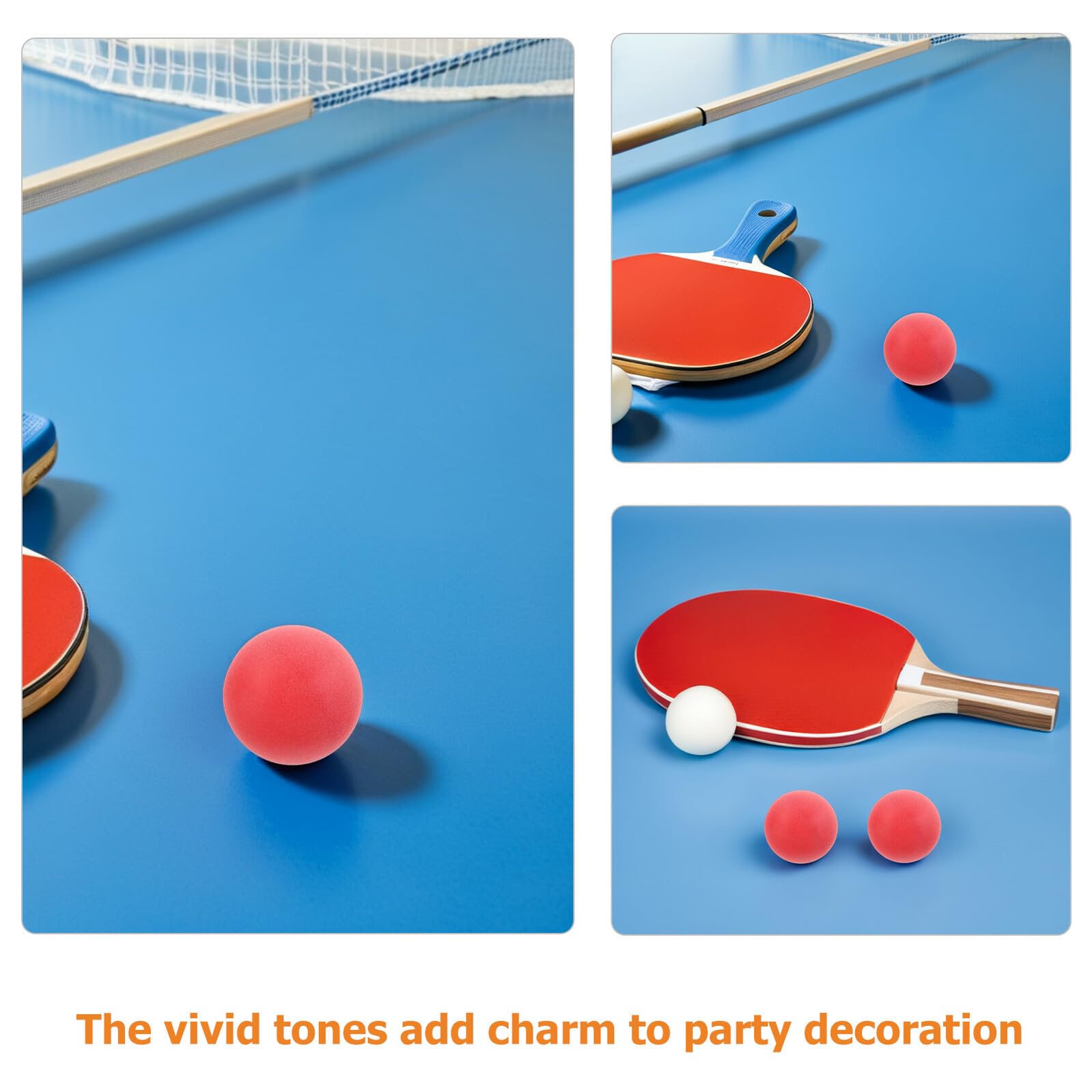 100 Stück Rote Mattierte Tischtennisbälle aus Pp Nahtlose 40mm Bälle für Selbstgemacht Basteln und Vielseitige Spielnutzung bei Karneval und Hochzeitsfeiern