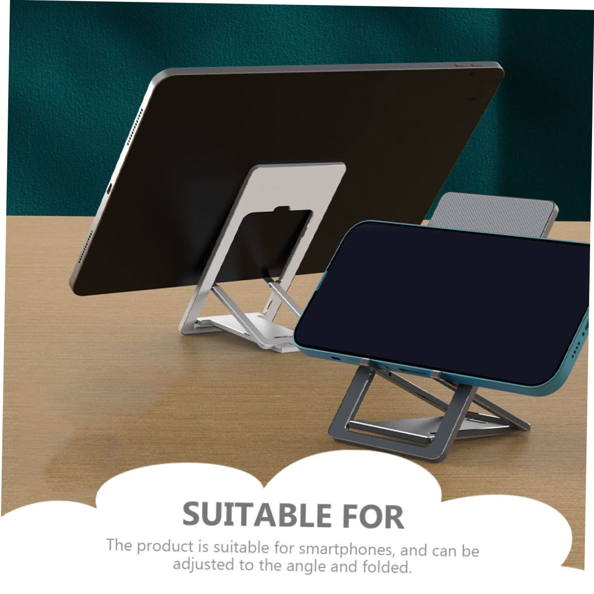 Gatuida 2pezzi Supporto Telefonico Regolabile e Pieghevole Per Scrivania Porta Tablet Con Design Antiscivolo Facile Da Trasportare e Adattabile Smartphone e Tablet Su Superfici Piane