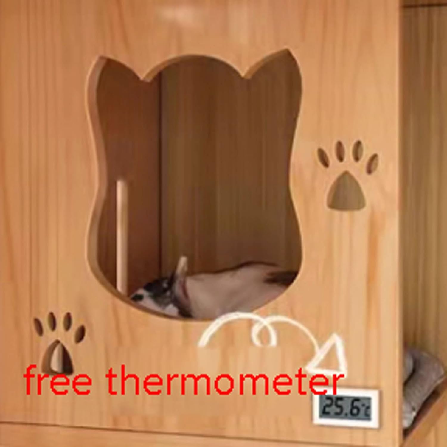 Cat Villa Cat Cage Home Cat Litter Double-Decker Cat Villa Cat House Indoor Cat House Closed Cat Cabinet Wooden Cat House Cat House,