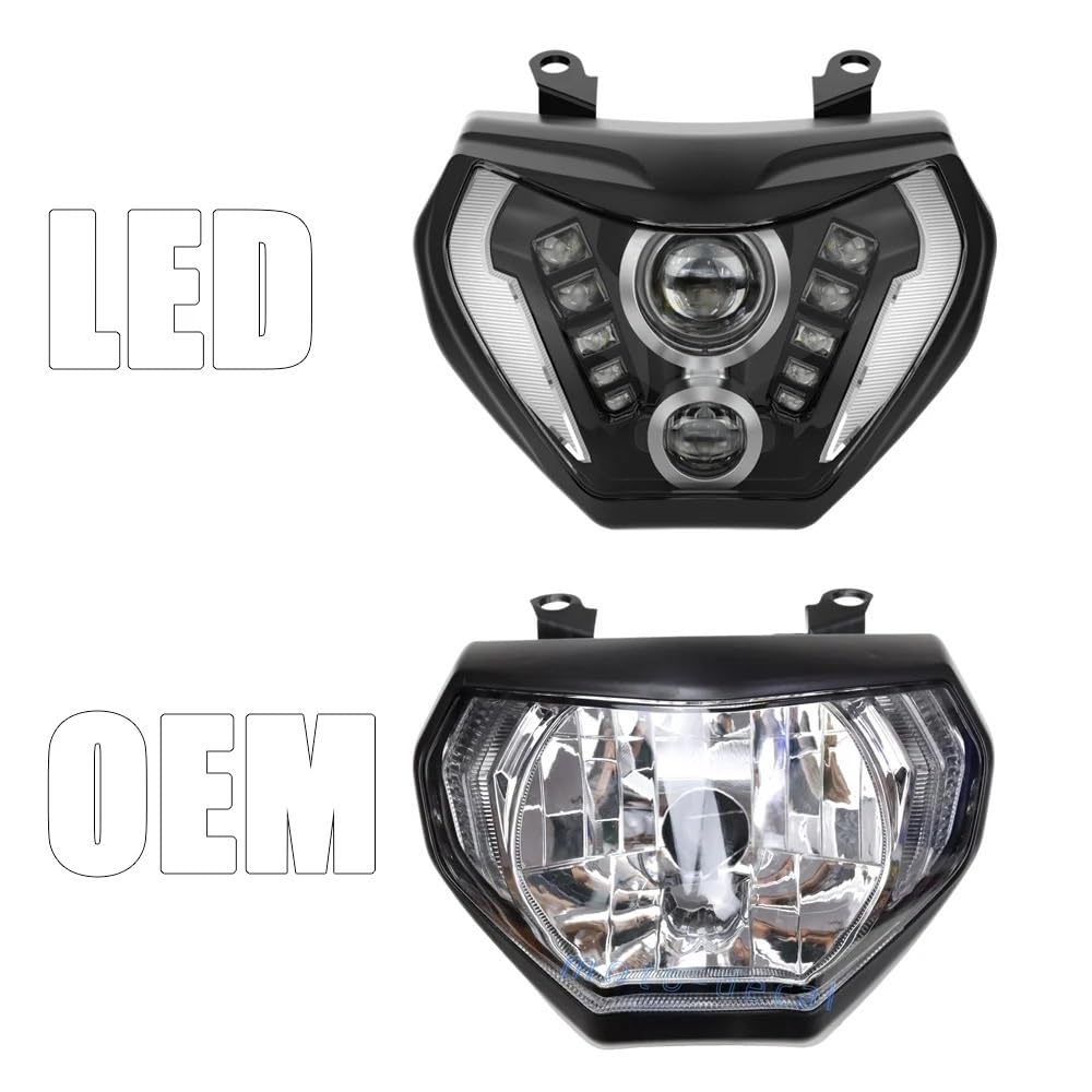 Motocykl Head Light Pasuje do MT-09 MT09 MT 09 FZ-09 FZ09 FZ 09 2014-2016 reflektor motocyklowy lampa DRLLED reflektor reflektor