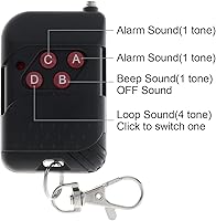 Vista 3 de Sirena de coche de 7 tonos con sonido fuerte, bocina de vehículo, ambulancia, sirena, sonido de tráfico con mando a distancia negro, 12 V, 100 W