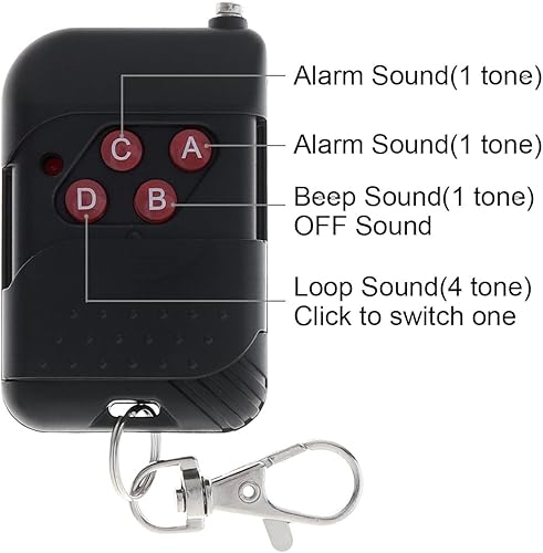 Miniatura 3 de Sirena de coche de 7 tonos con sonido fuerte, bocina de vehículo, ambulancia, sirena, sonido de tráfico con mando a distancia negro, 12 V, 100 W (2