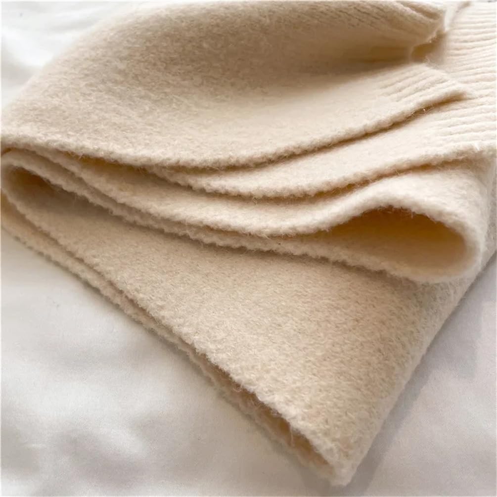Sciarpe morbide e calde da donna addensano caldo morbido pashmina scialli avvolge tinta unita sciarpa lunga lavorata a maglia