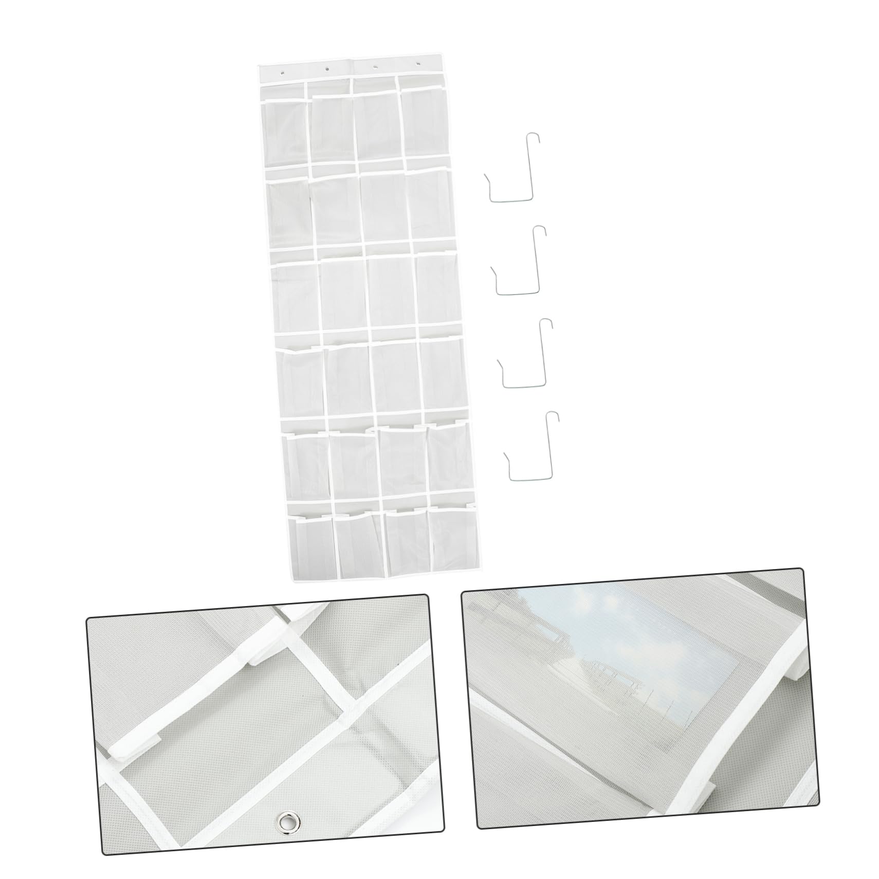 ABOOFAN 1pc Wall Mounted Storage Bag Cell Organizer for Home Use Non Woven Material Easy to Clean for Shoes Keys and Items Includes Hooks