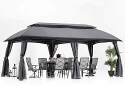 ABCCANOPY 10x20 Outdoor Gazebo - Patio Gazebos with Mosquito Netting