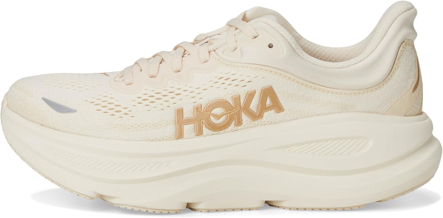 Hoka Women's Bondi 9 Running Shoes - Vanilla/Birch | elliottsboots