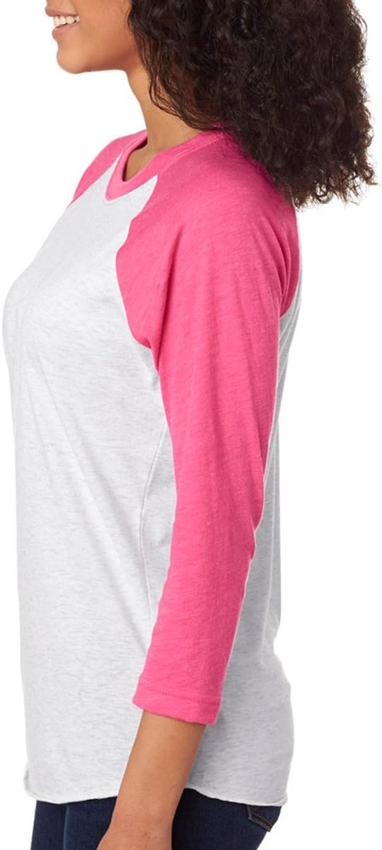 Vintage Black Tri-Blend 3/4 Raglan T-Shirt by Next Level Apparel - Image 2