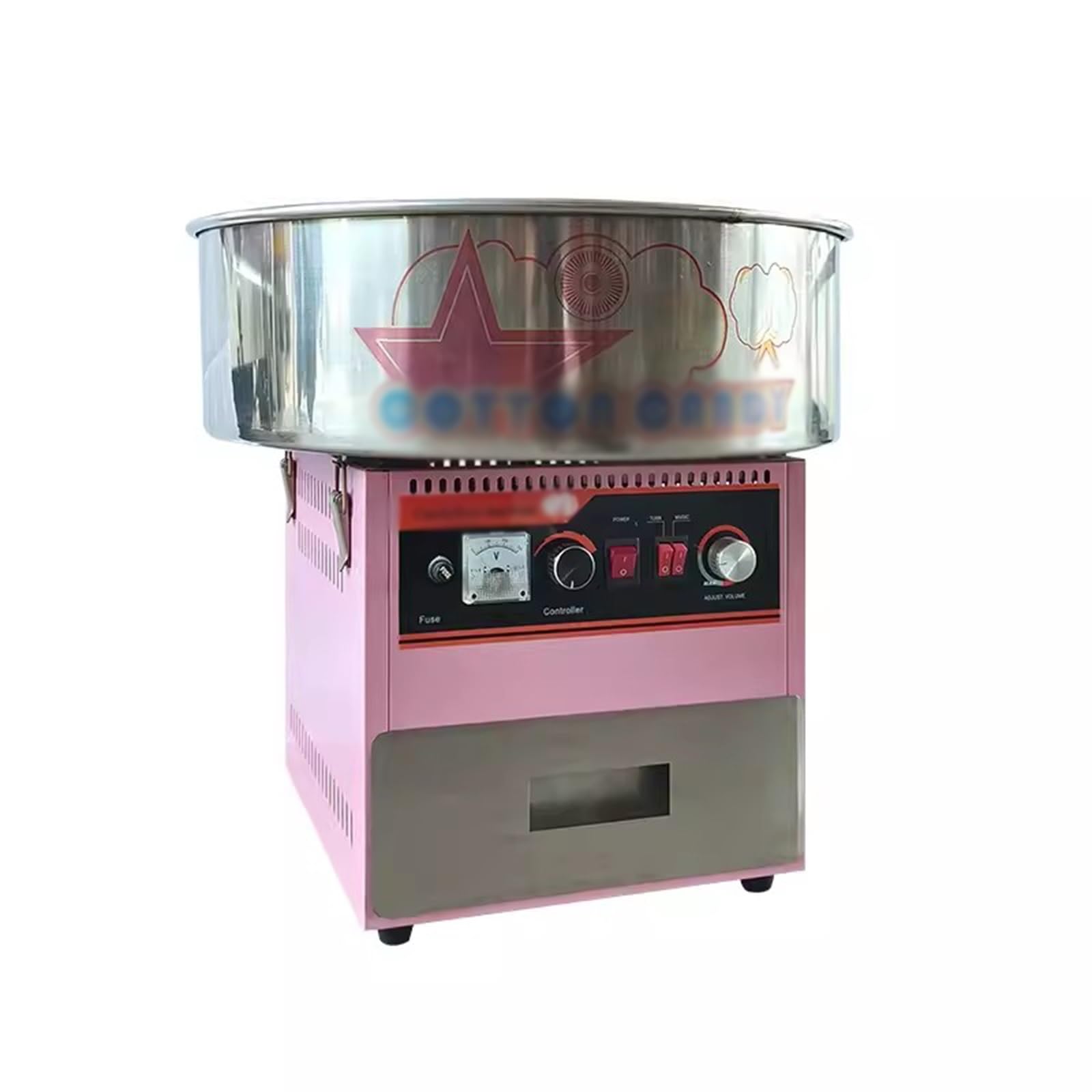 máquina de algodón de azúcar Máquina de algodón azúcar Escritorio pequeña, eléctrica Comercial, Completamente automática, Lujo, Acero Inoxidable, máquina