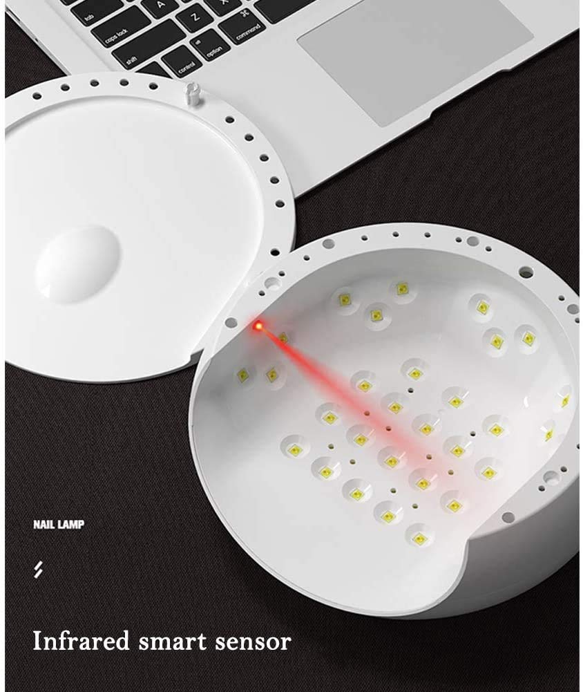 Lampada per Unghie, Essiccatore for Unghie Gel 110W Lampada UV for Smalto con 4(Pink)