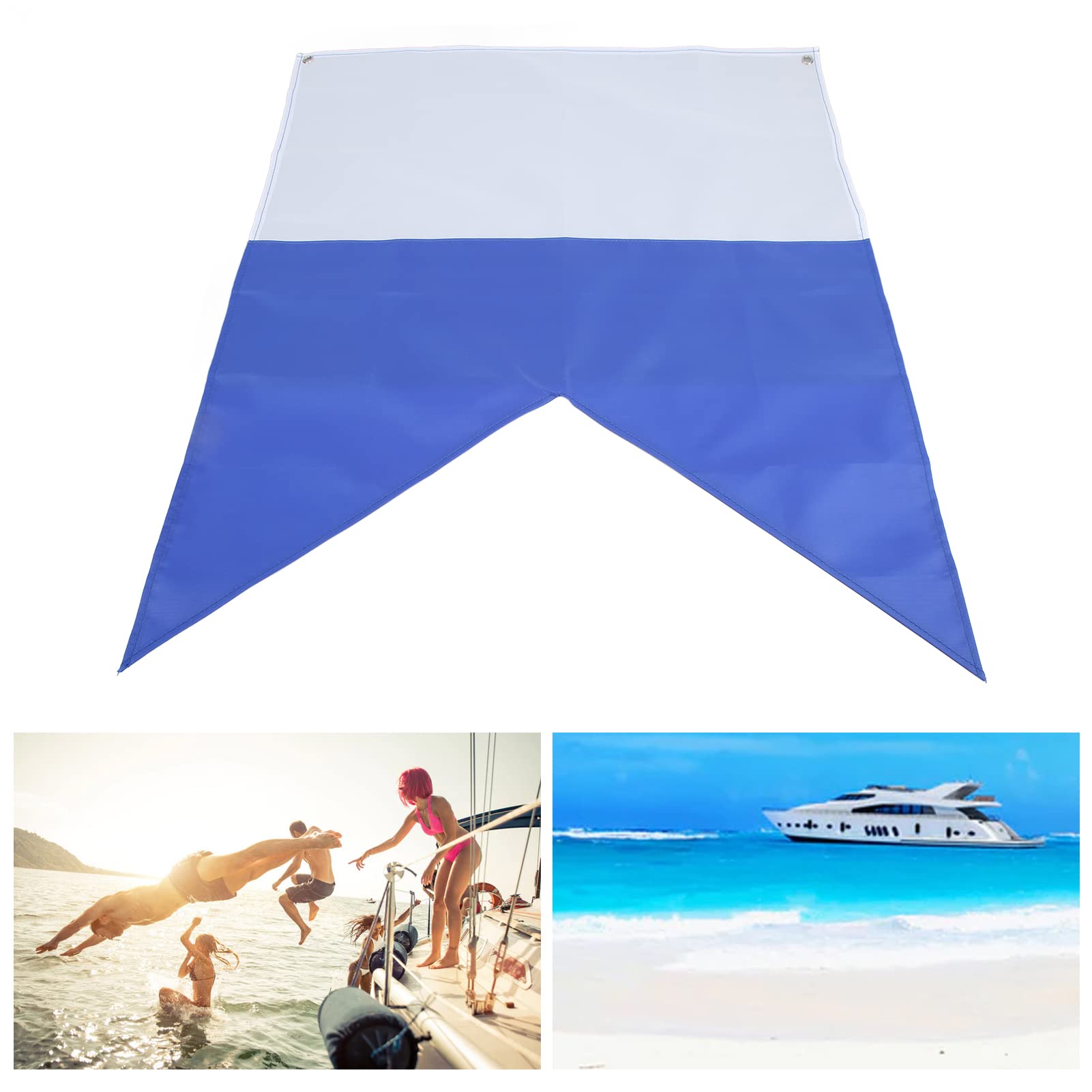 Blue White Dive Flags Polyester Diver Down Flag 70x60cm with Blue White Dive Flags Polyester Diver Down Flag for Diving Snorkeling