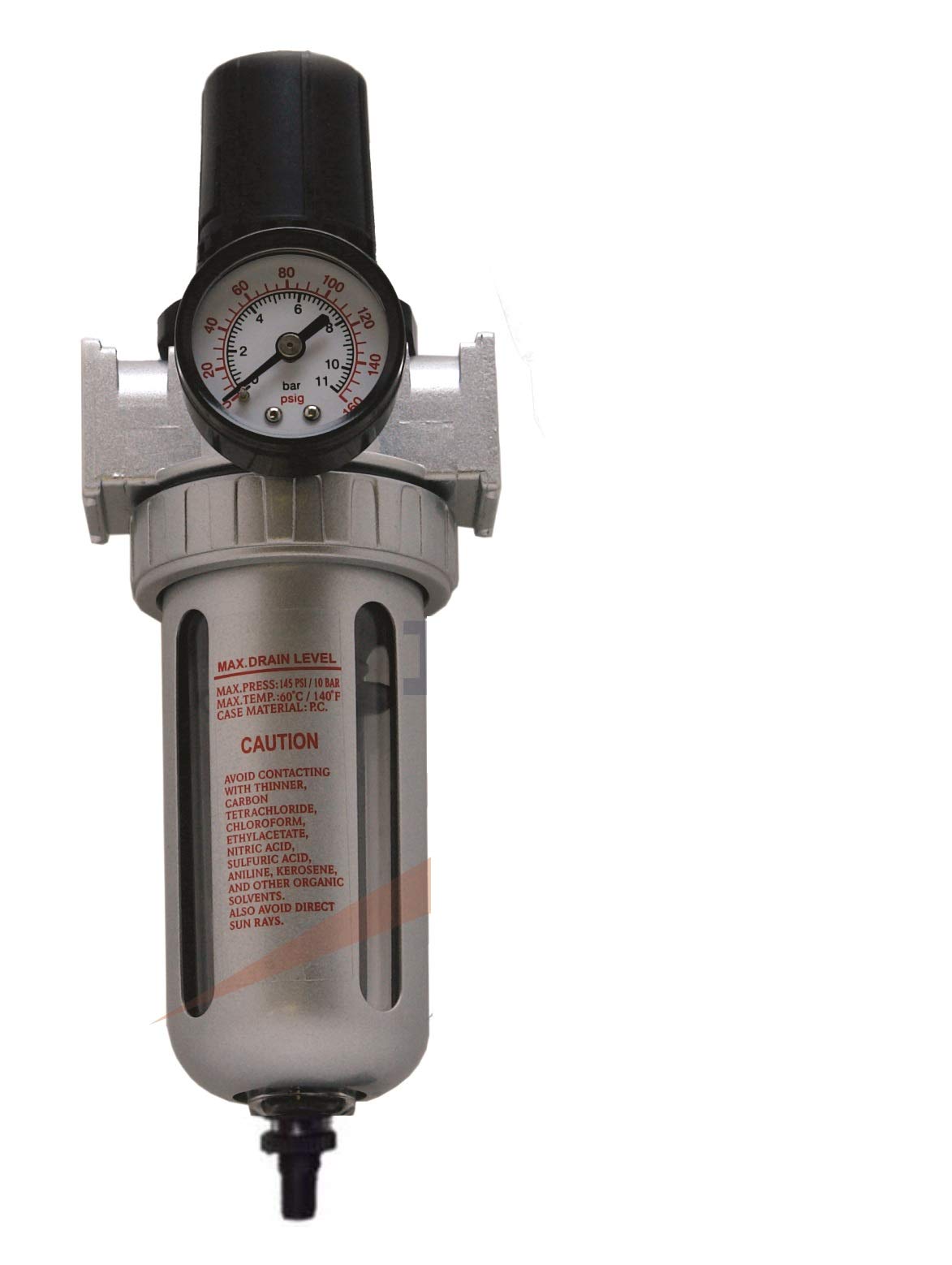 1/2" Pressure Regulator/Particulate Filter Moisture Water Trap Compressed Air with Auto Drain