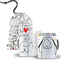 Caneca Meme Divertida + Saquinho de Presente Paci?ncia, Paci?ncia Puta Que Pariu