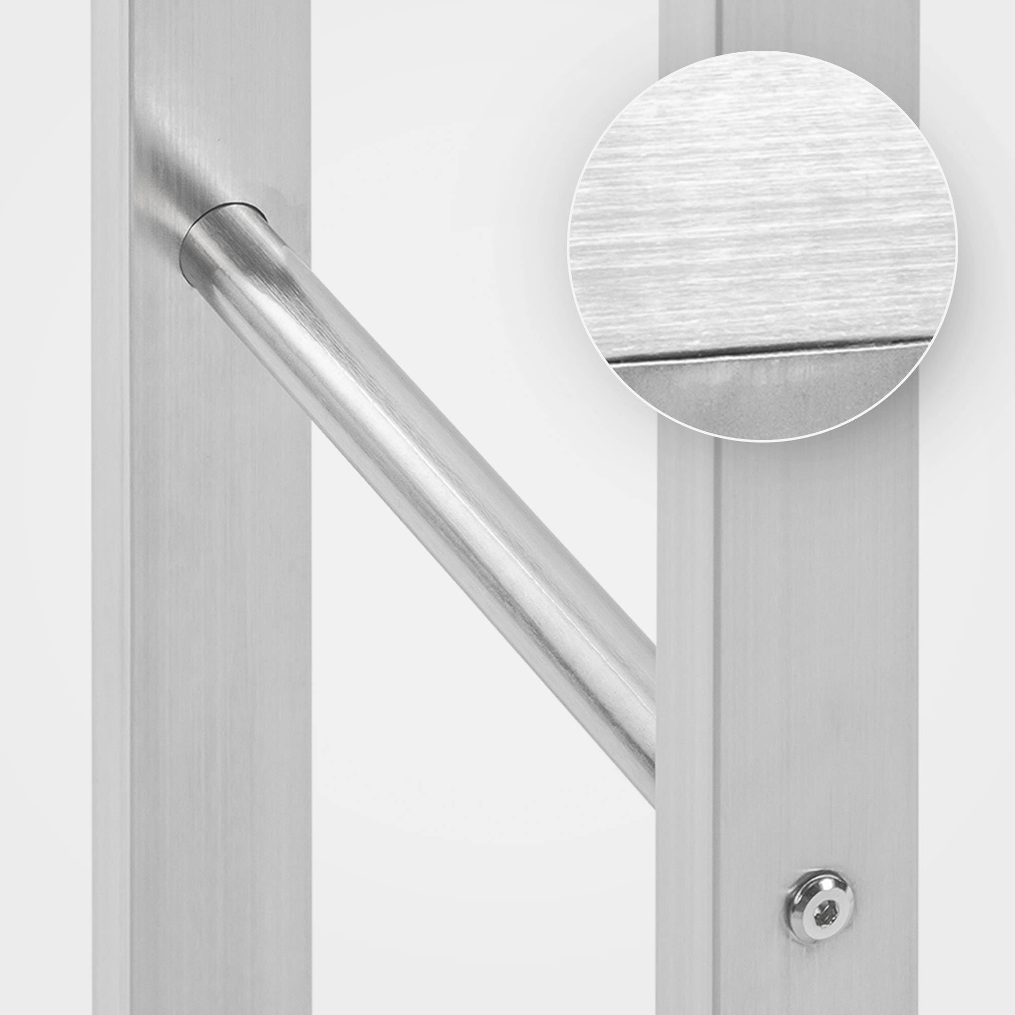 CLP Scaffale per Legna da ardere Keri in Acciaio Inox I Scaffale per Legna da ardere con Protezioni per Il Pavimento, Colore:Acciaio Inossidabile, Dimensione:25x100x100 cm