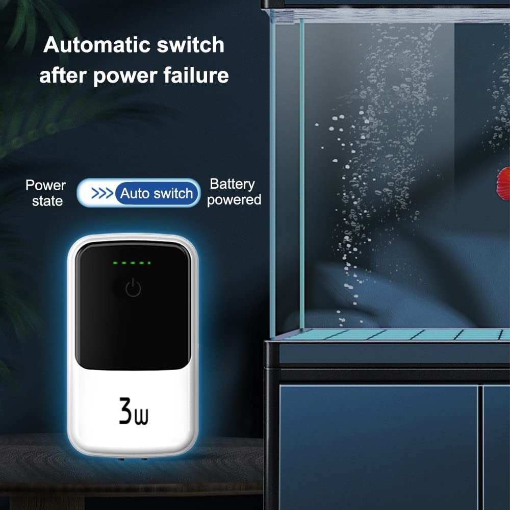 Aquarium Luftpumpe Super Leise - AC/DC Mit 2 Ausgängen Für Fische