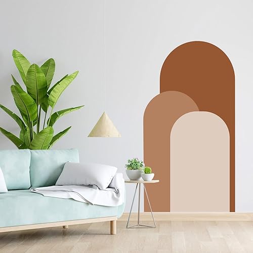 HINIHAO Pegatinas de pared con arco de Morandi bohemio para decoración de pared de sofá, decoración de pared geométrica abstracta, calcomanías de