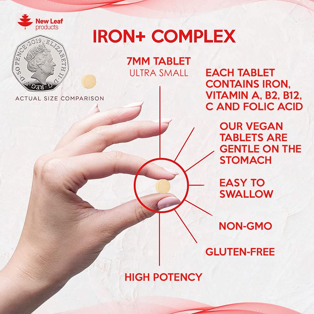 Iron Tablets High Strength and Absorption Complex 18mg 180 Tablets (6