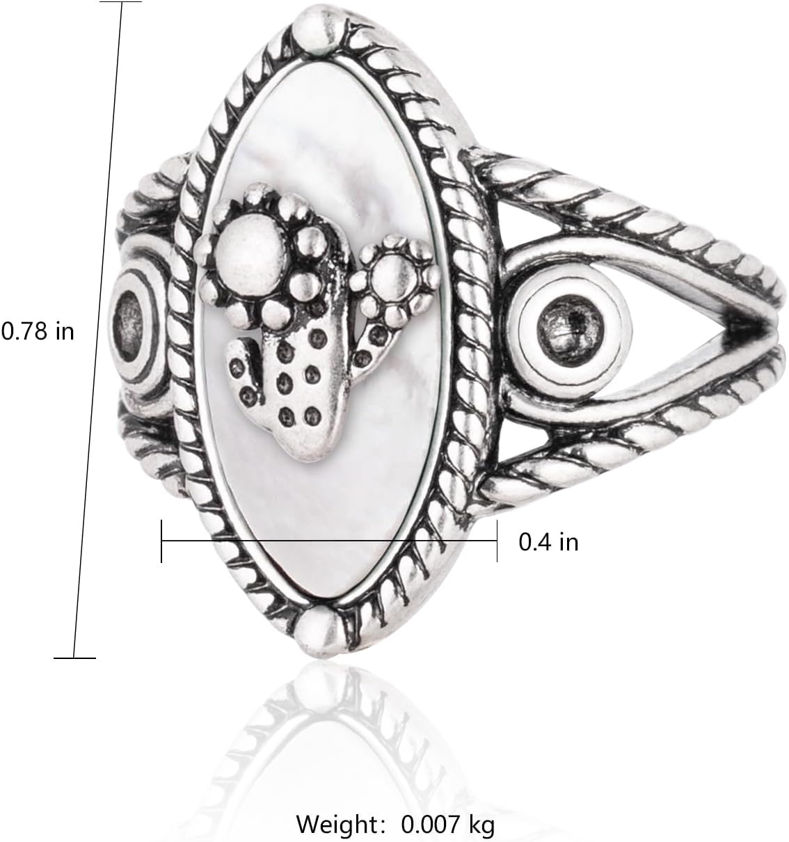 Montana West Wrangler Western Couture's Bohemian Turquoise Cuff Ring for Women Cowgirl Size 7 - Image 2