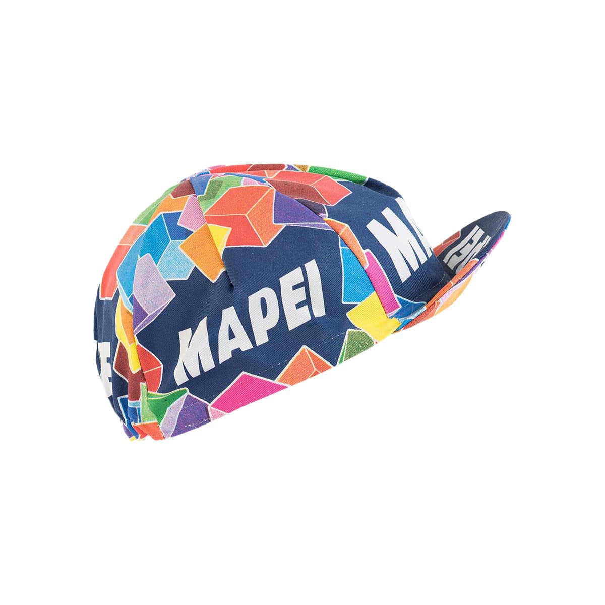 Zeitbike Unisex Mapei Retro Vintage Team Cycling Cap – Anti-Sweat, Under Helmet Or Stand-Alone | L’eroica, Giro D’italia Style | Cycling Gift For Men, Made In Italy Blue