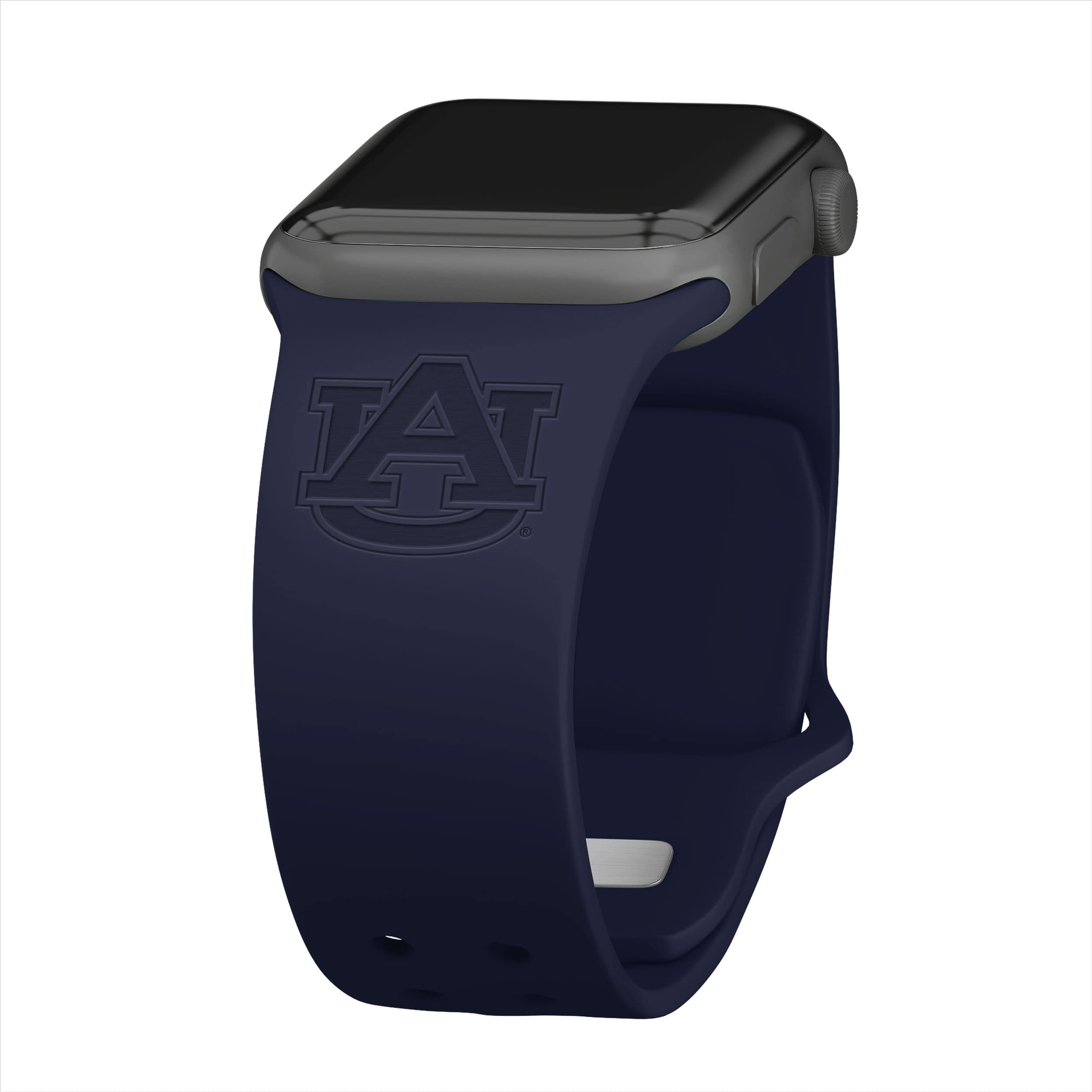 Affinity Bands Auburn Tigers Engraved Silicone Sport Band Compatible with Apple Watch (42/44/45mm Navy)