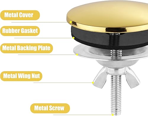 Miniatura 4 de Cubiertas para orificios para fregadero, 2 pulgadas, acero inoxidable, para fregadero de cocina, tapa de orificio de grifo, buen sellado, orificio