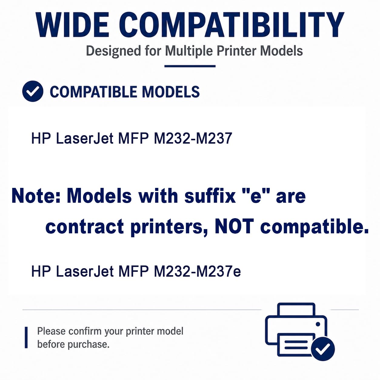 M232-M237 Sostituzione della cartuccia di toner ad alta resa per M232-M237, compatibile con HP LaserJet MFP M232-M237, con chip