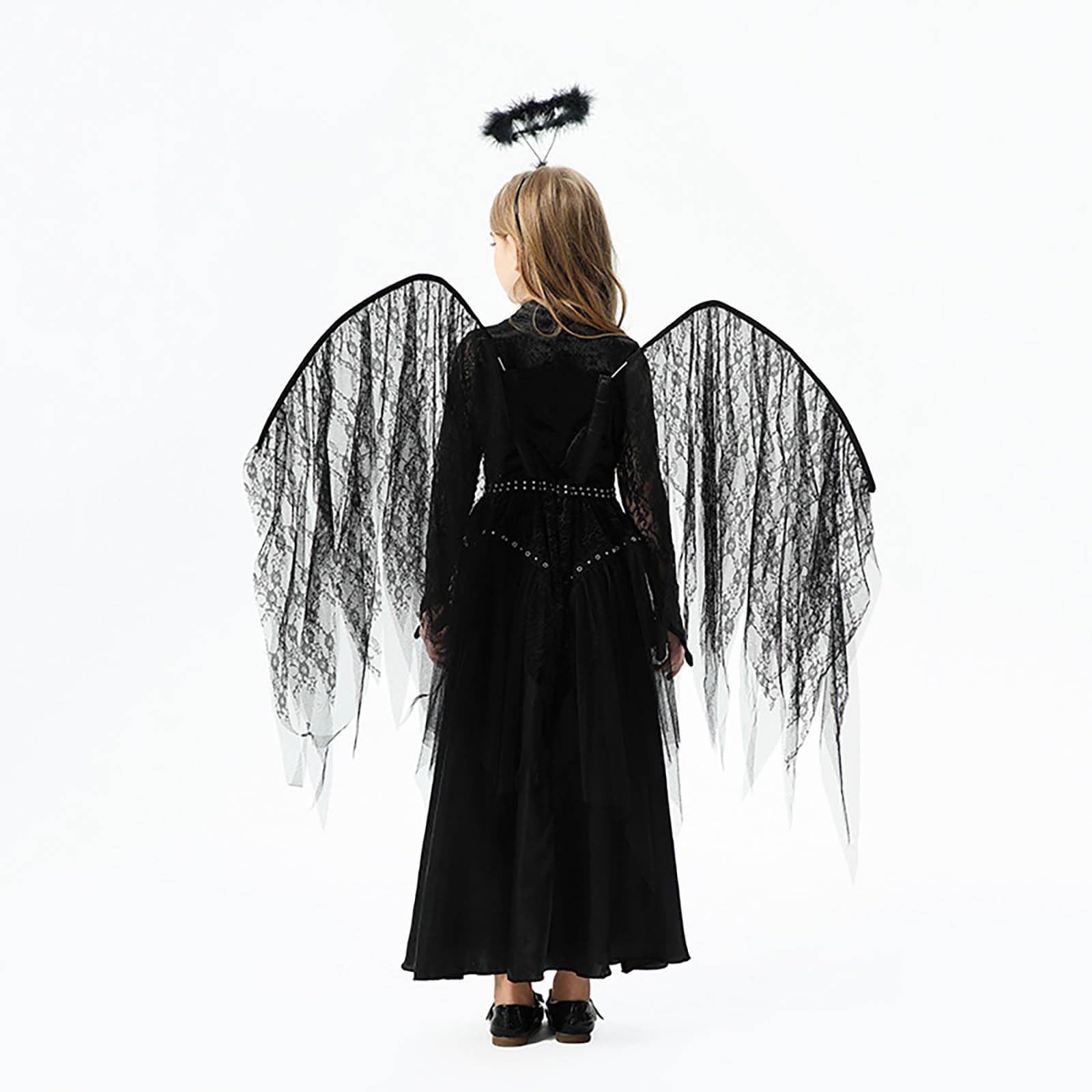 Genérico Disfraz Halloween NiñA 3 AñOs,Disfraces De Halloween Para NiñAs Estilo áNgel Oscuro Estilo Europeo Y Para NiñOs