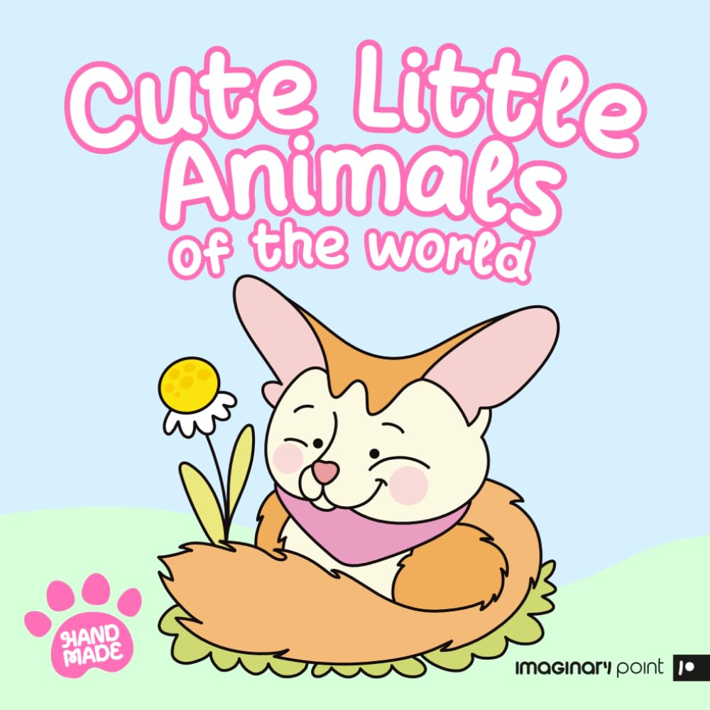 Cute Little Animals Of The World: Cozy Bold & Easy Coloring Book for Adults and Kids Featuring Adorable Animals for Stress Relief and Relaxation