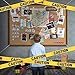 Kyson Halloween Crime Scene Decor Kit-Murder Mystery Dinner Party Decorations Includes Body Silhouette Caution Tape Evidence Marker Bag Bloody Stickers Badge Spy Glasses (15 Pieces)