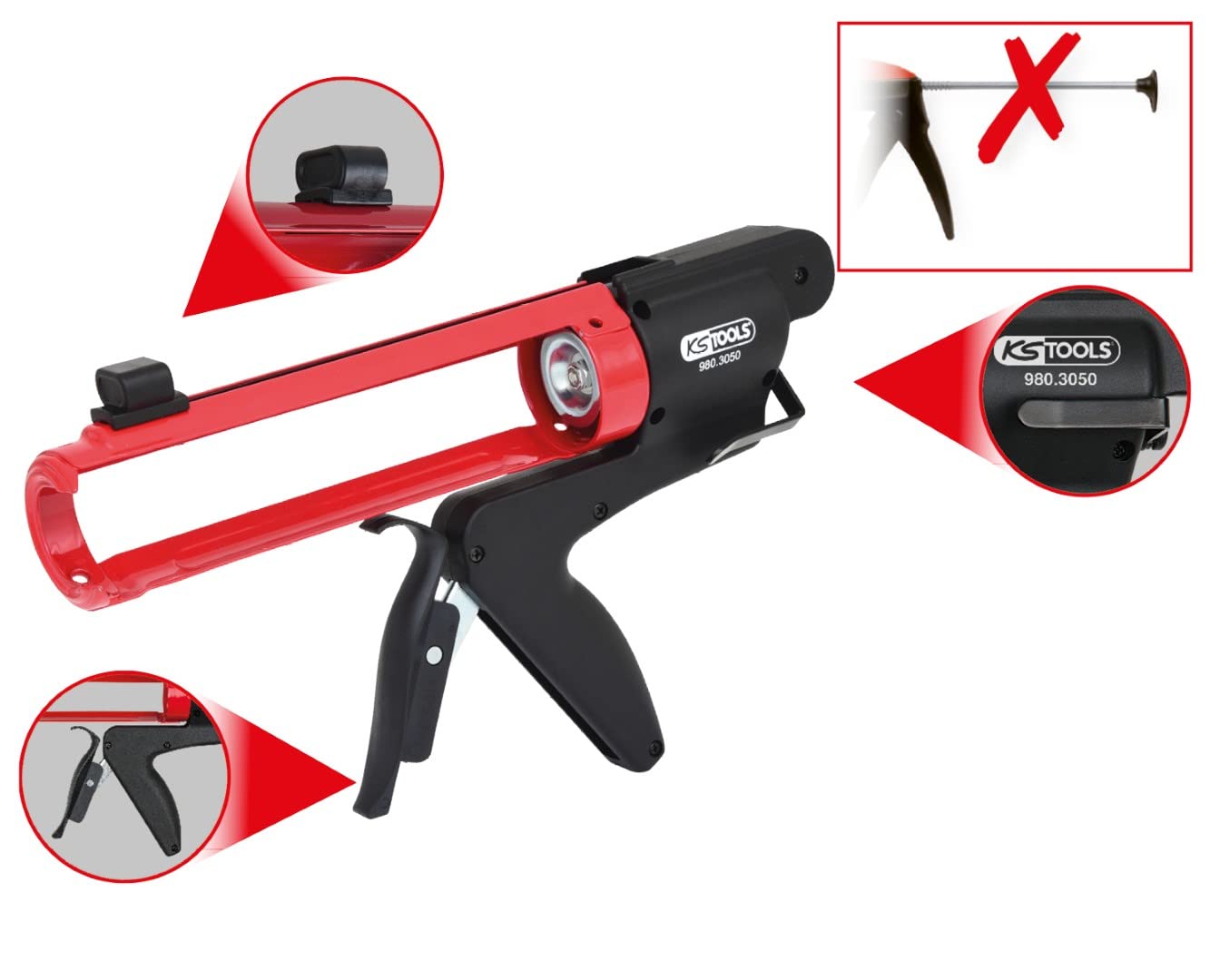 KS Tools 980.3050 Ręczny pistolet do kartuszy 310 ml