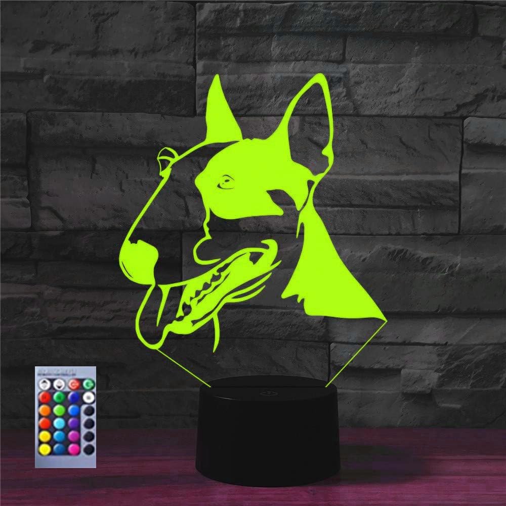 Nastrojowe światło 3D z psem, 16 kolorów, USB, lampa stołowa LED, prezent do domu, na imprezę, urodziny, prezent