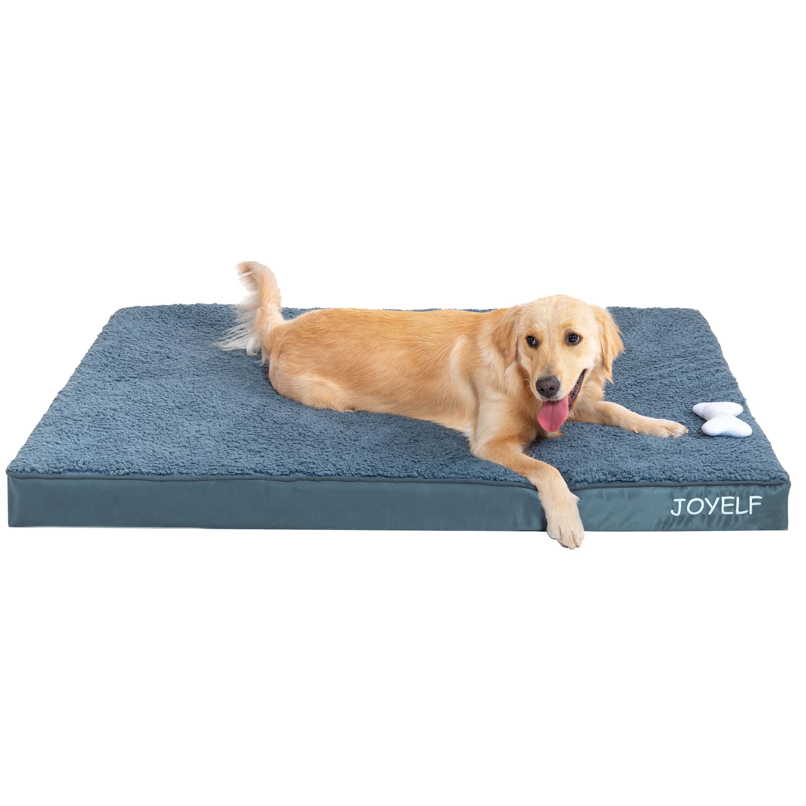 JOYELF Extra Large Orthopedic Dog Bed, Waterproof Mat with Washable and Removable Cover, Squeaky Toy Gift. Global Recycled Standard Global Recycled Standard Global Recycled Standard