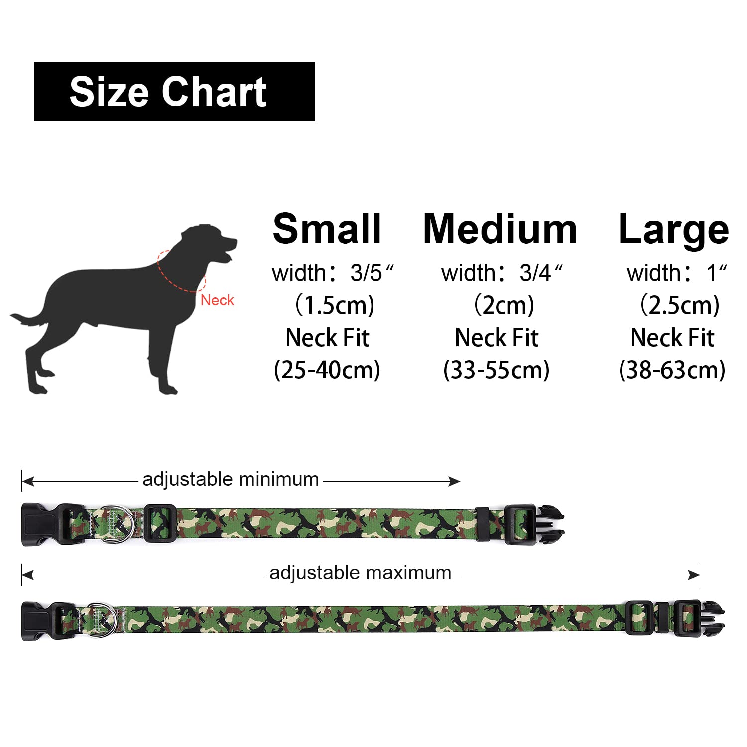 Adjustable Dog Collar with Patterns, Ultra Comfy Soft Nylon Breathable Pet Collar for Small Medium Large Dogs (L, Floral Orange) — view 192