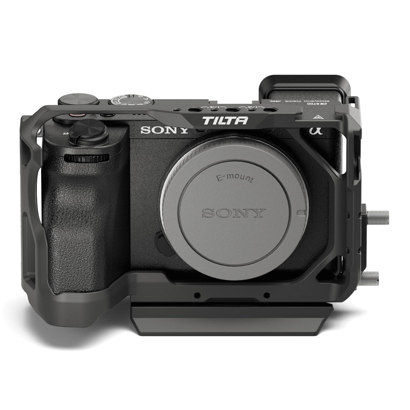 Tilta A6700 Cage, Jaula de cámara completa compatible con Sony a6700 con placa base Arca y abrazadera de cable HDMI - Negro TA-T54-FCC-B