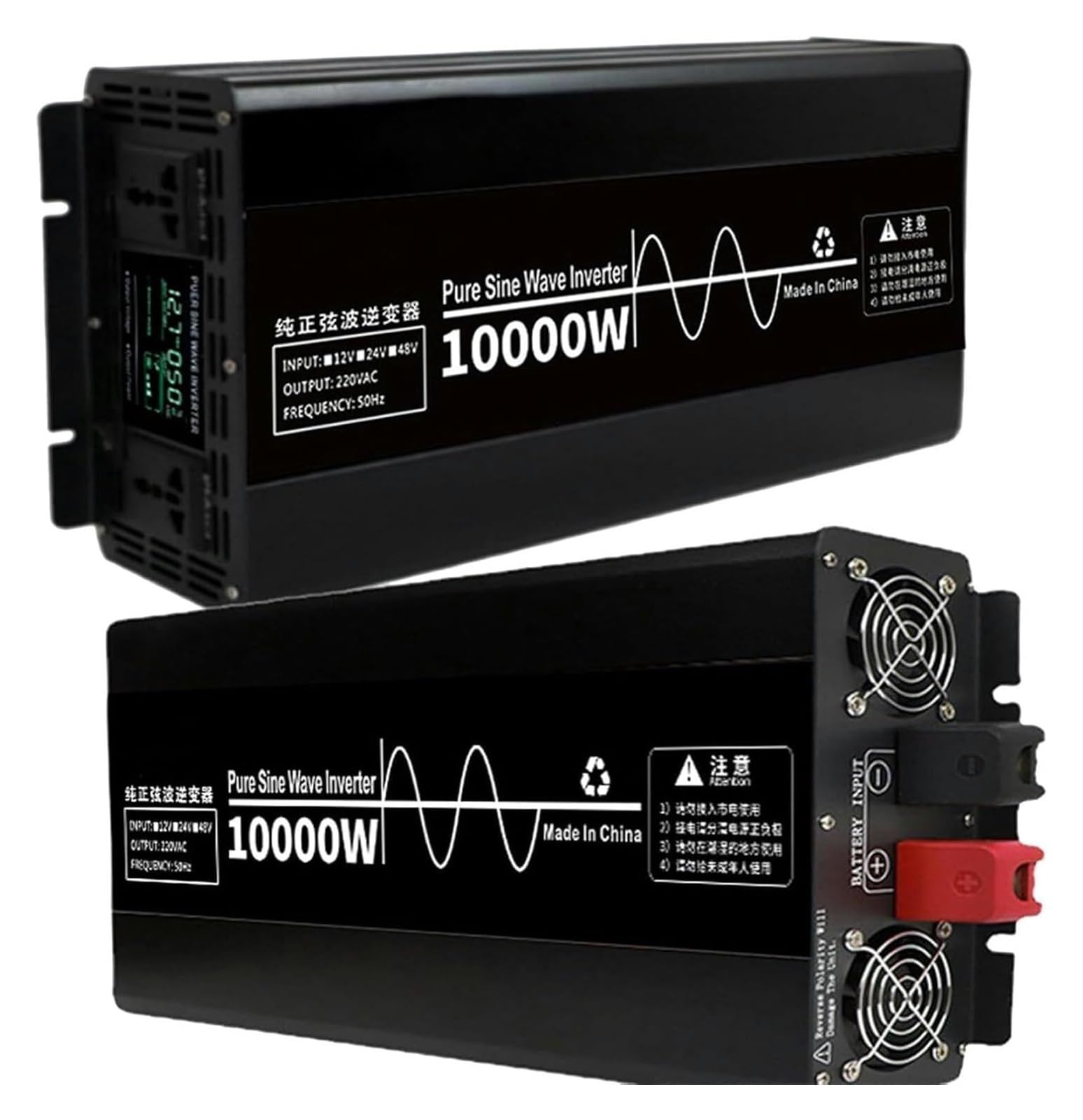 Czysty konwerter napięcia Sinus, przetwornica napięcia DC 24V 48V na AC 110 V 220 V, do samochodów kempingowych, ciężarówek (48 V do 220 V)