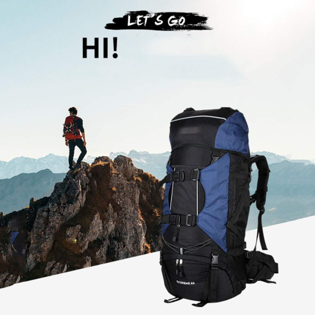 Senderismo Mochila 80L Bolsa de trekking resistente al agua liviana Mochila de deporte al aire libre duradera para escalada Montañismo Pesca Viajes Ciclismo Mujeres y Hombres