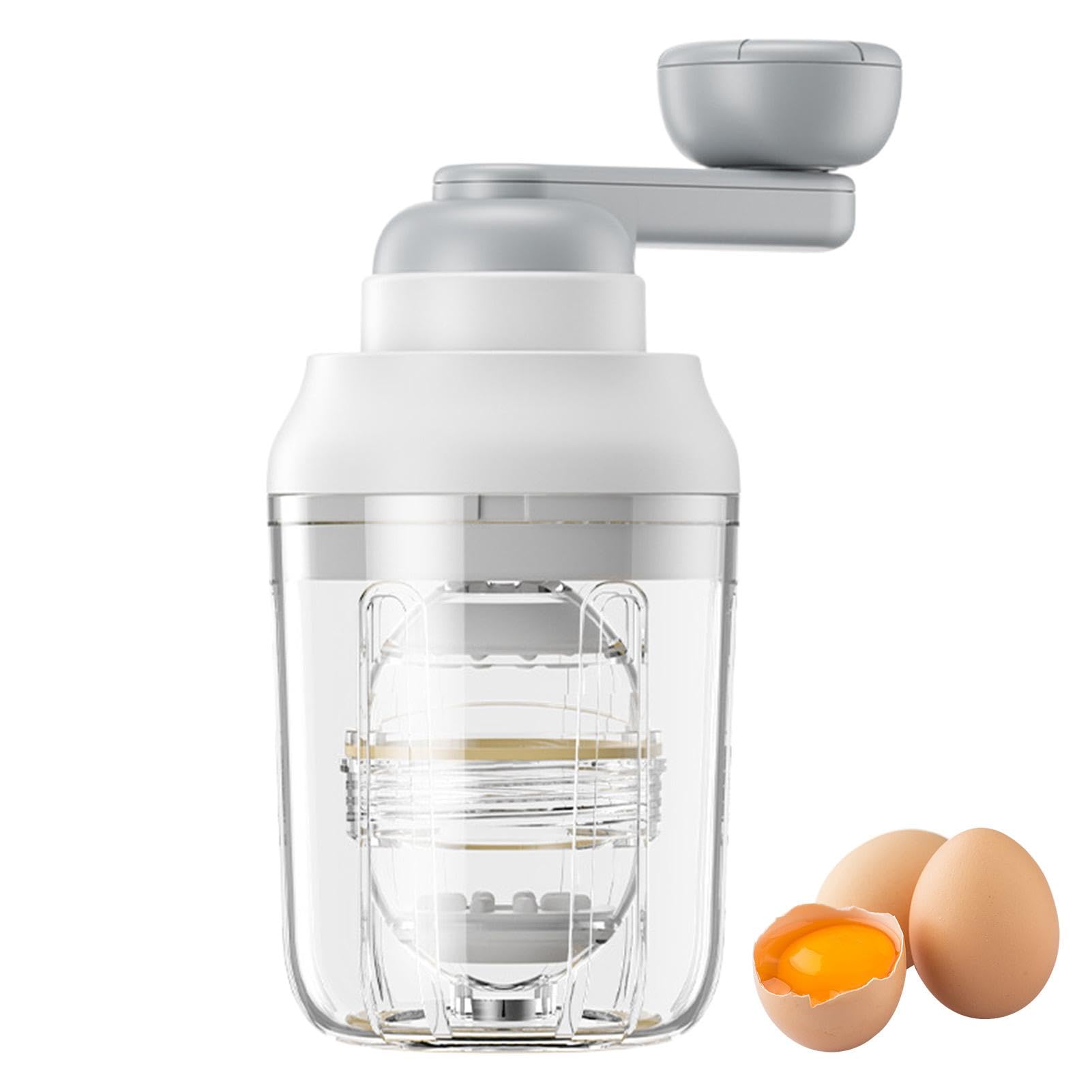 Egg Scrambler Shaker, draagbare hand eierscrambler in schelp - antislip keukengadgets eierspinner, gouden eiermixer, handleiding zonder gebroken eierschalen voor gouden eieren in keuken en ei