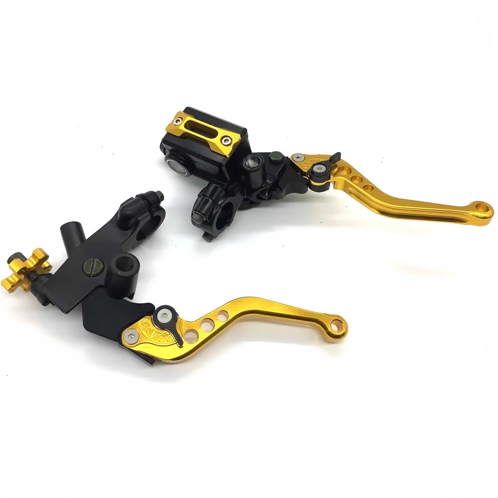 Riderai Golden Motorbike Clutch Levers 7/8" 12.7Mm Universal For Honda For Yamaha Motorcycle Brake Clutch Pump Lever Hydraulic For Master Cylinder(Golden)