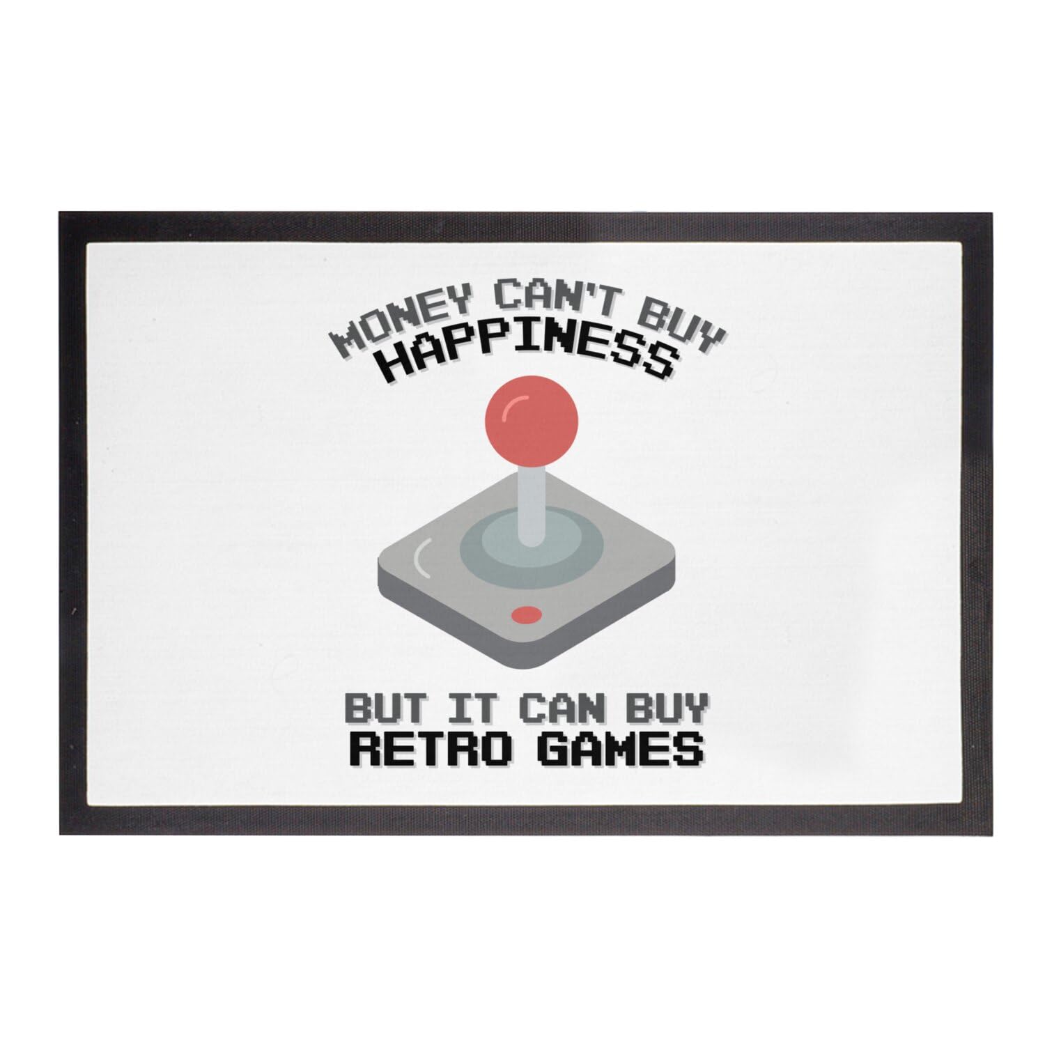 Paillasson Blanc Retro Games, le cadeau original pour crémaillère geek