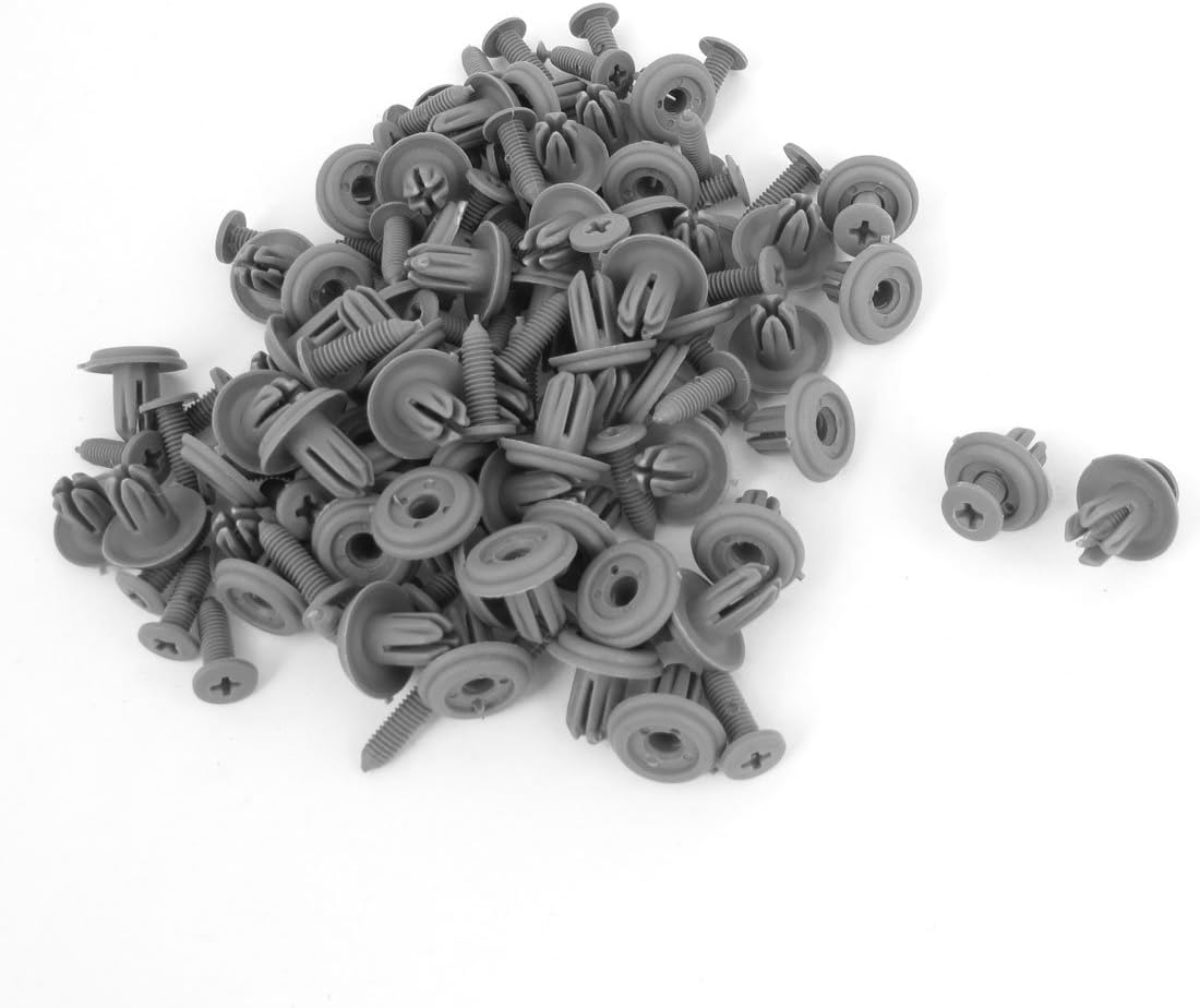 uxcell 100 PCS Push in Rivets Fender Clips for 6.3mm Hole Automotive