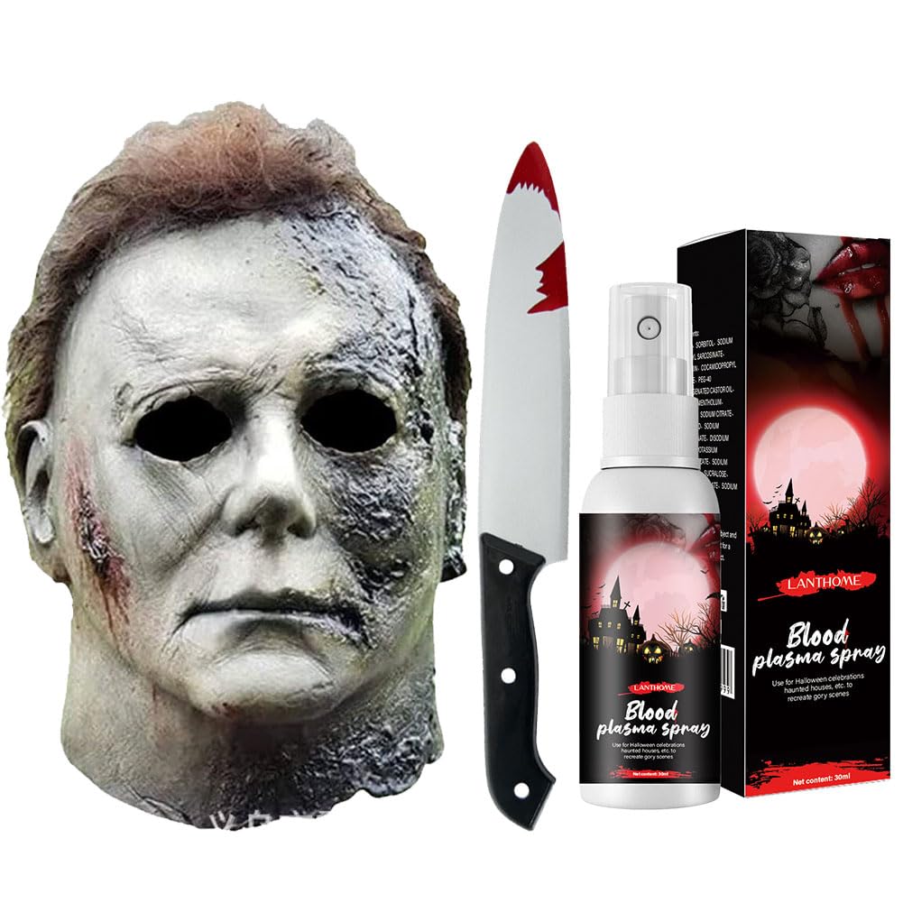 Máscara de Zombie Hombre en Silicona Realista para Halloween - Efecto 3D con Heridas Sangrantes y Cabello - Disfraz de Apocalipsis para Adultos