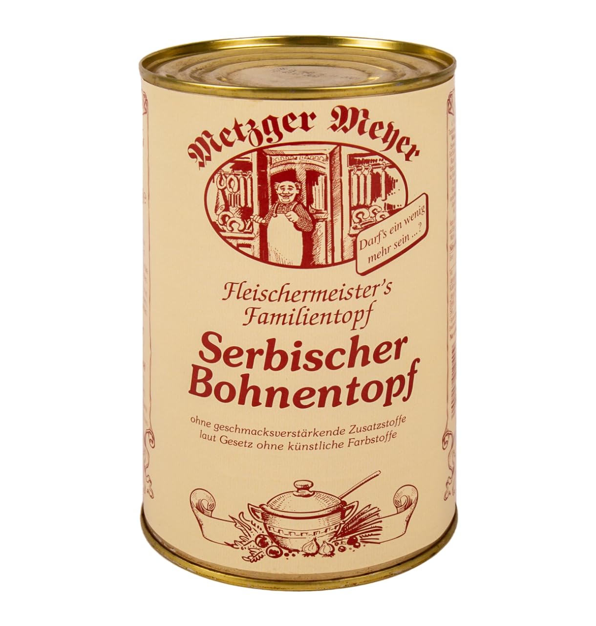 6x Metzger Meyer Serbischer Bohnentopf 1,2 kg mit Schweinefleisch - für einen natürlichen und reinen Genuss