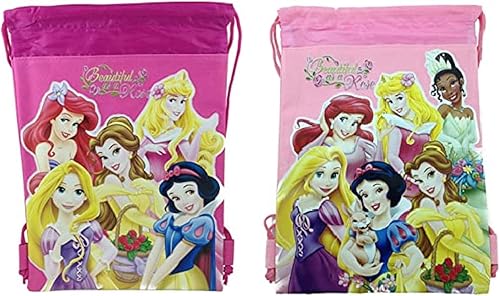 Disneys Princess - Bolsa con cordón 2 unidades diseño de princesas