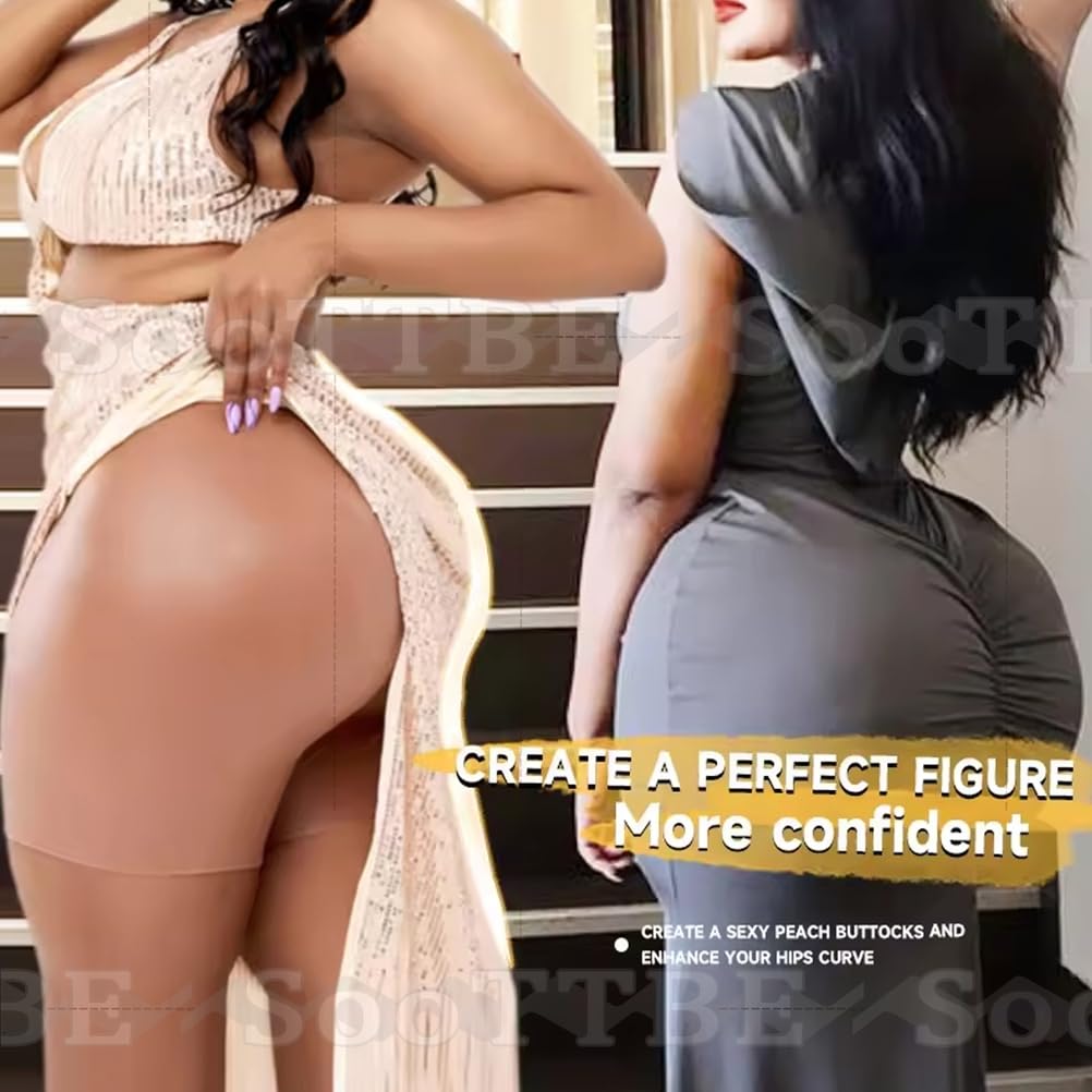 Vollsilikon Gesäß Höschen Hüftverbesserer Offener Schritt Atmungsaktiver Höschenformer Gepolsterte Push-Up Boxershorts für Frauen