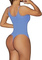Vista 3 de SHAPERX Body para mujer con control de abdomen, sin costuras, esculpiente, moldeador, camiseta sin mangas