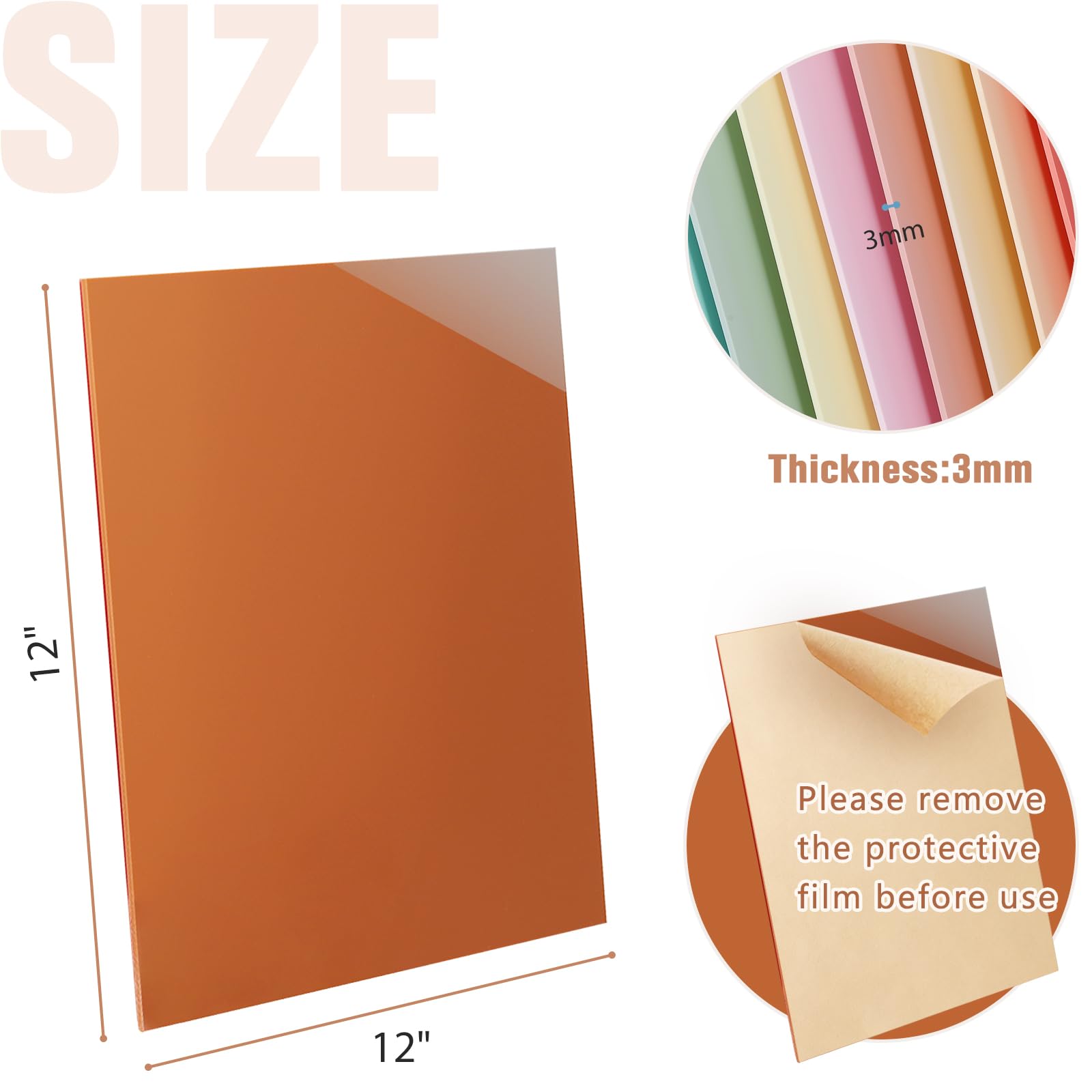 Pastel Acrylic Sheets - Laser Cutting & DIY -7 Pastel Acrylic Sheets - Laser Cutting & DIY -7
