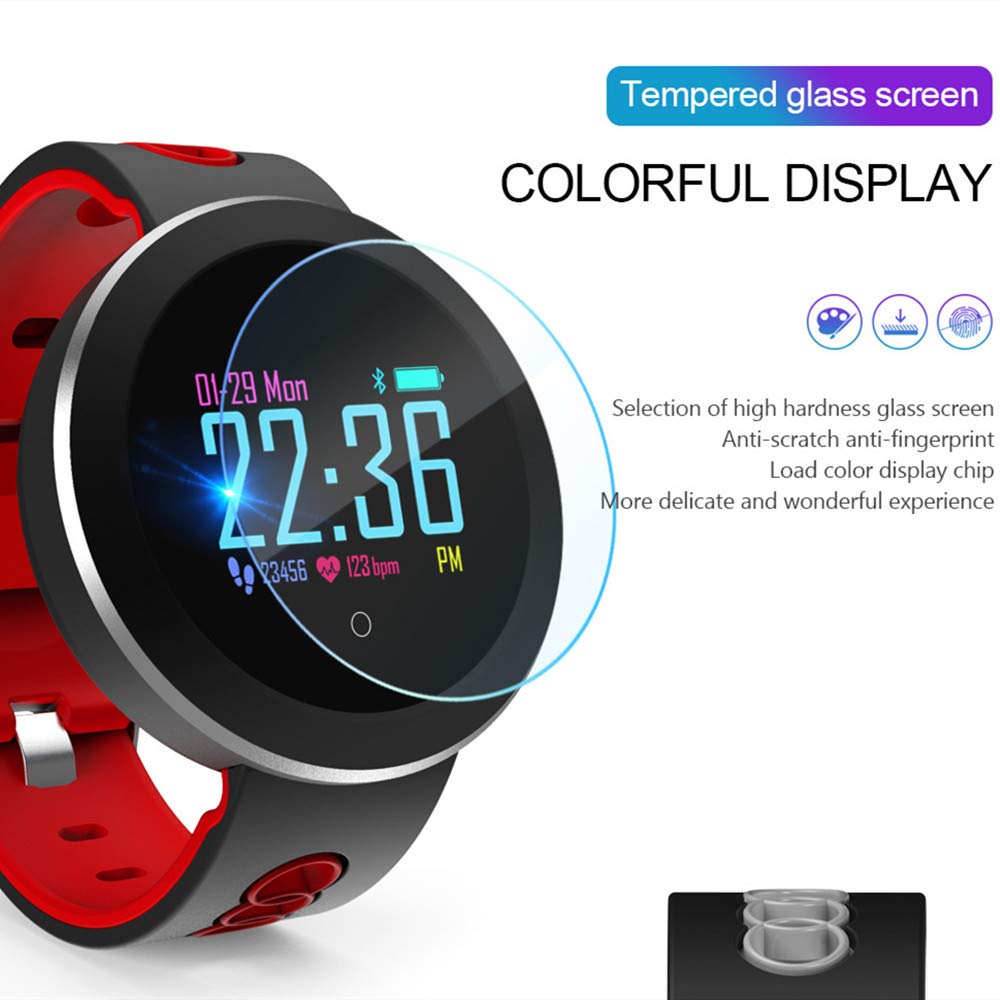 LINGKY Pulsera Activa Reloj Inteligente con Monitorización del Ritmo Cardíaco Y Presión Arterial Reloj Deportivo GPS Impermeable IP68 Monitorización del Ritmo Cardíaco Gimnasio Reloj Podómetro