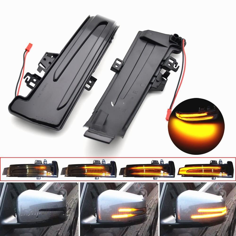Intermitentes Dinámicas para Benz W204 para CLA ABCES para GLA para GLK para CLS Clase W176 W212 Luz Indicadora De Espejo Lateral 2 Uds LED Señal De Giro Dinámica La Señal Giro