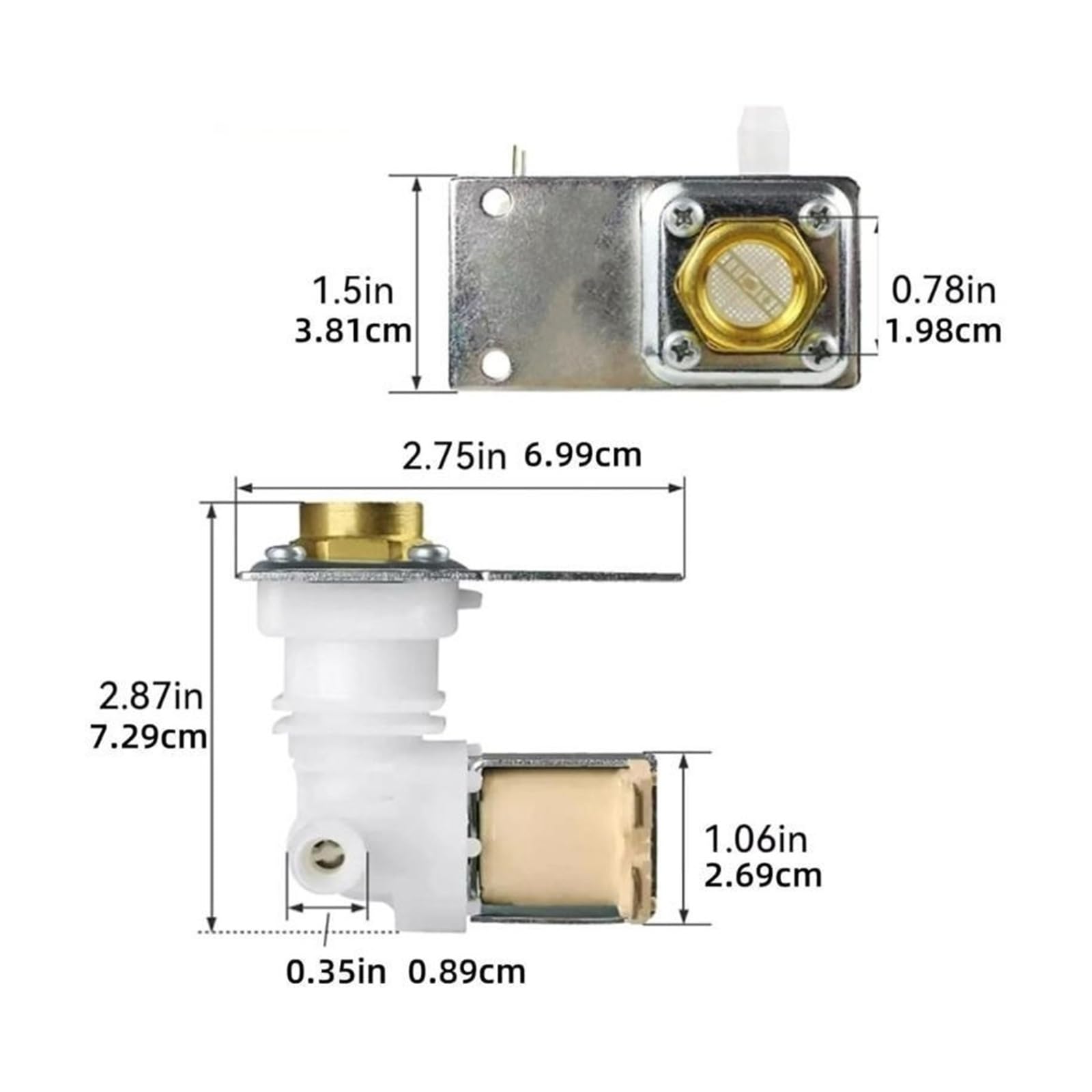 A2UE Wasserventile Mit Geringem Stromverbrauch, Wassereinlassventile, Kunststoffstruktur For Eismaschinen, 5 W, 115/120 V, 60 Hz